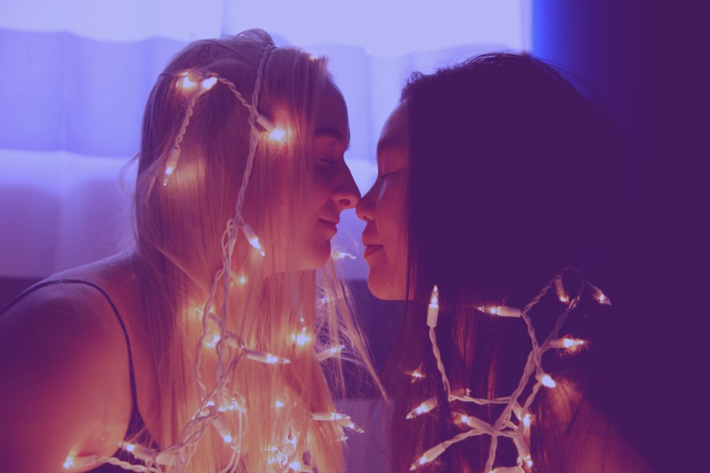 women's sexuality, bisexual, two women kissing