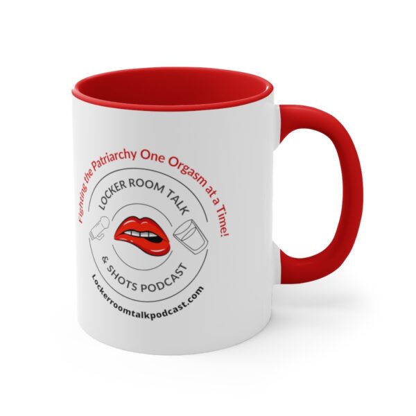 Locker Room Talk and Shots Podcast  Coffee Mug - Image 4