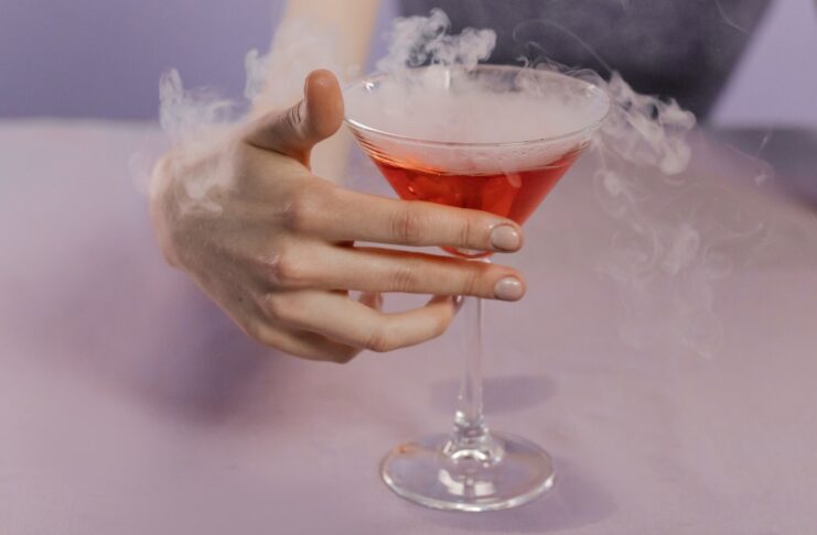 hand grabbing best halloween cocktail