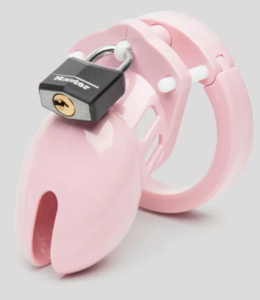 pink chastity cock cage